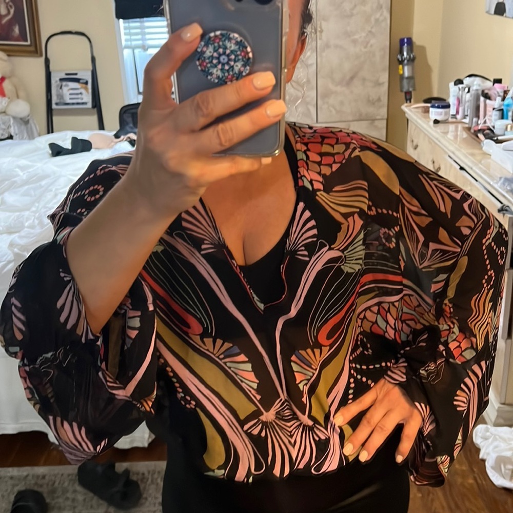 Gorgeous free people sheer blouse